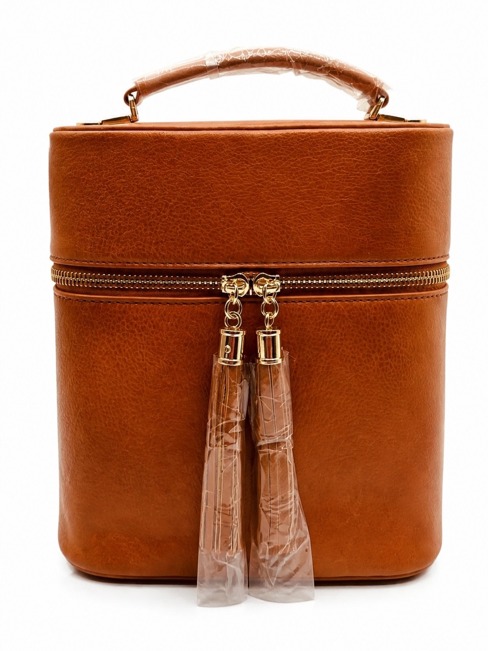 NWT Faux Leather Crossbody Handbag Purse with Tassels